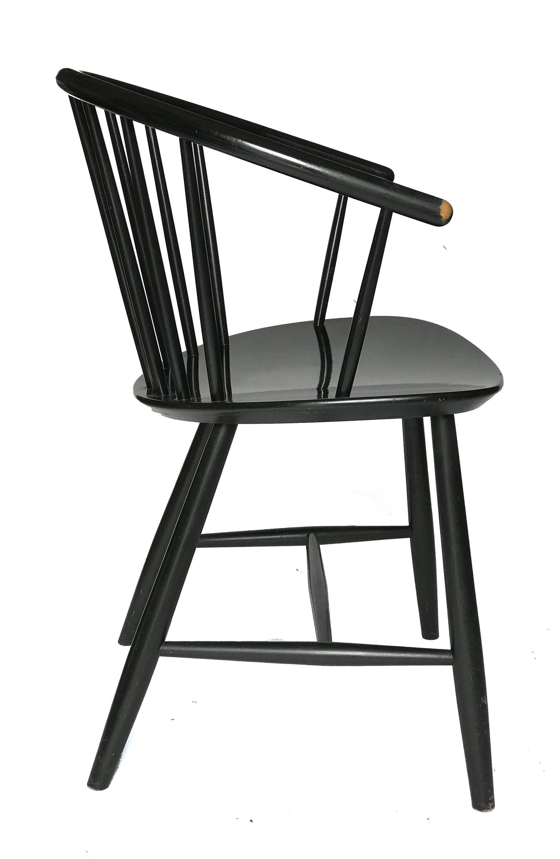 Lacquered J64 Chair by Ejvind Johansson for FDB Mobler, 1957 For Sale