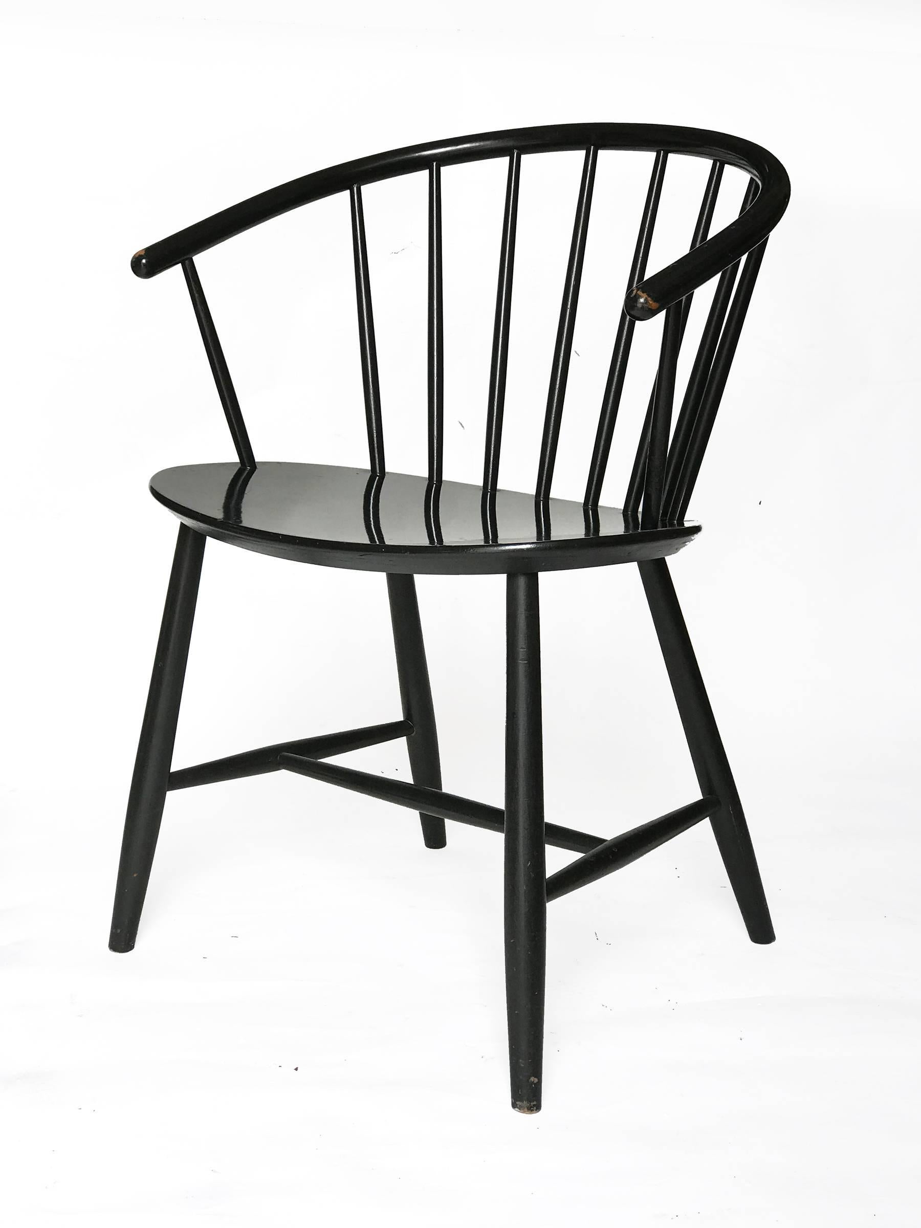 Mid-20th Century J64 Chair by Ejvind Johansson for FDB Mobler, 1957 For Sale
