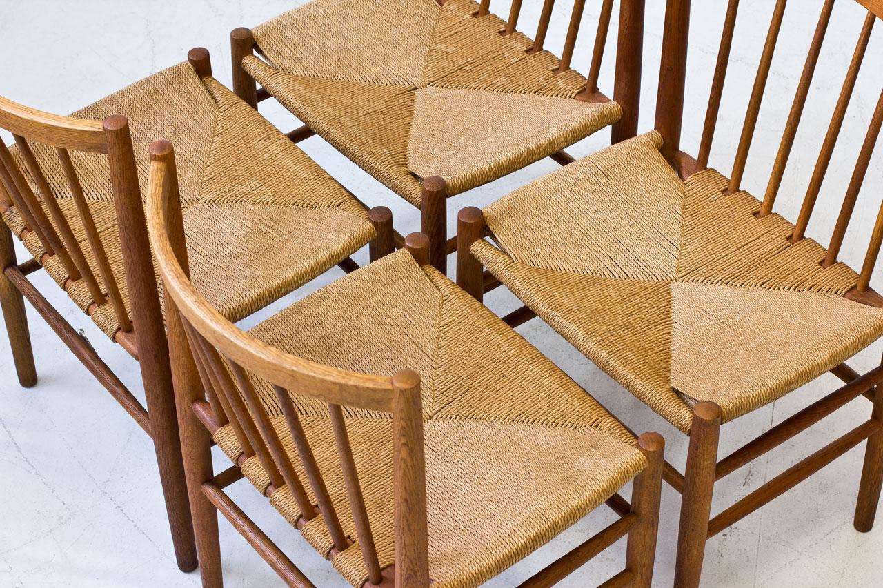 J80 Dining Chairs by Jørgen Baekmark for FDB Møbler, Denmark, 1950s, Set of Four 8