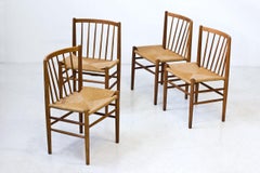 J80 Dining Chairs by Jørgen Baekmark for FDB Møbler, Denmark, 1950s, Set of Four