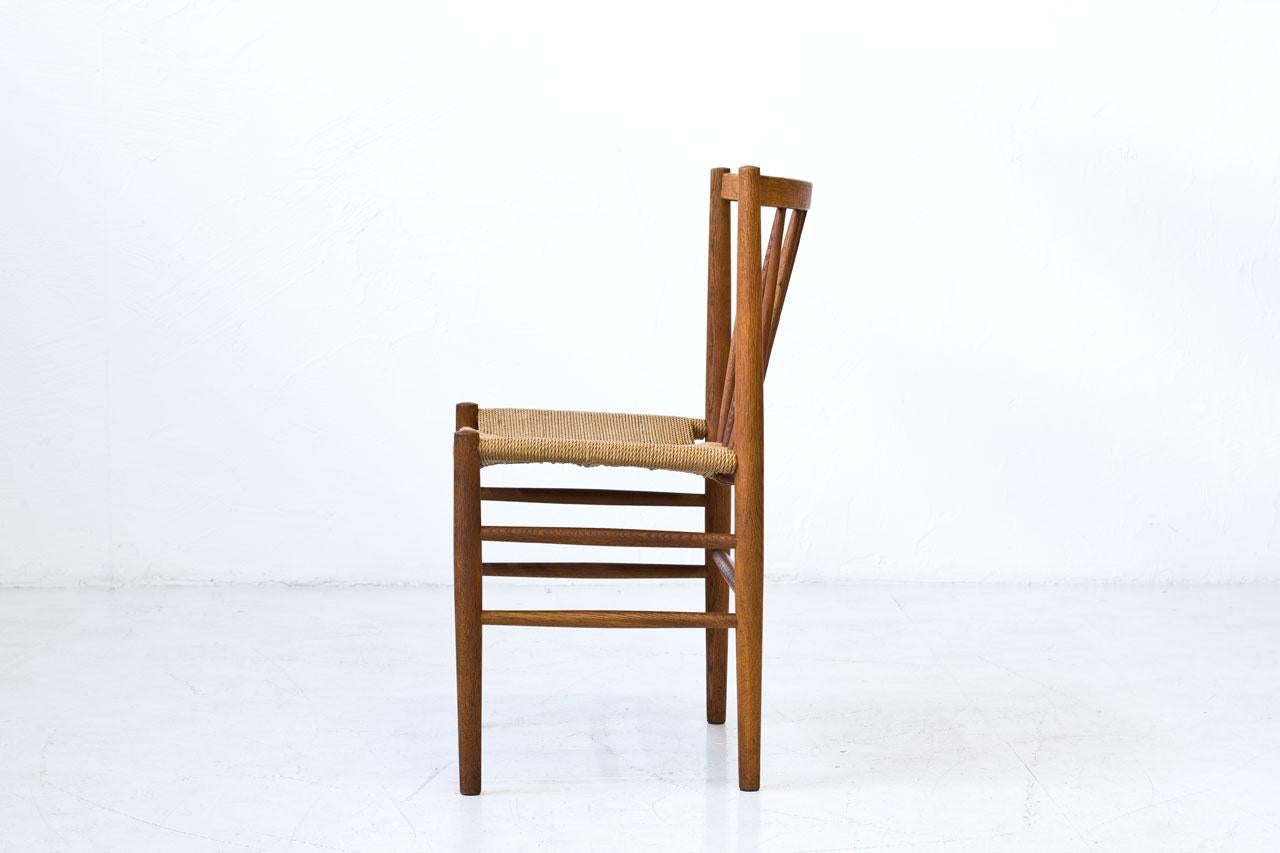 J80 Dining Chairs by Jørgen Baekmark for FDB Møbler, Denmark, 1950s, Set of Four In Excellent Condition In Stockholm, SE
