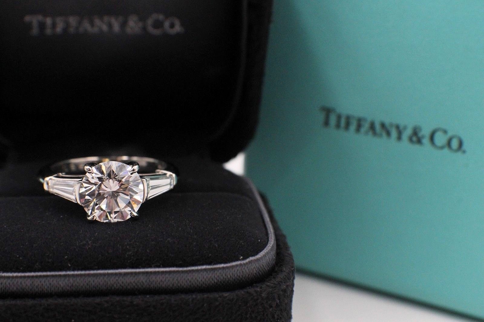 Tiffany & Co GRACE Princess Diamond Engagement Ring 0.76 tcw E VVS1 Pl