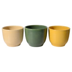 Antique J.A. Bauer Pottery Ringware Jardinieres / Pots, 10.25"H