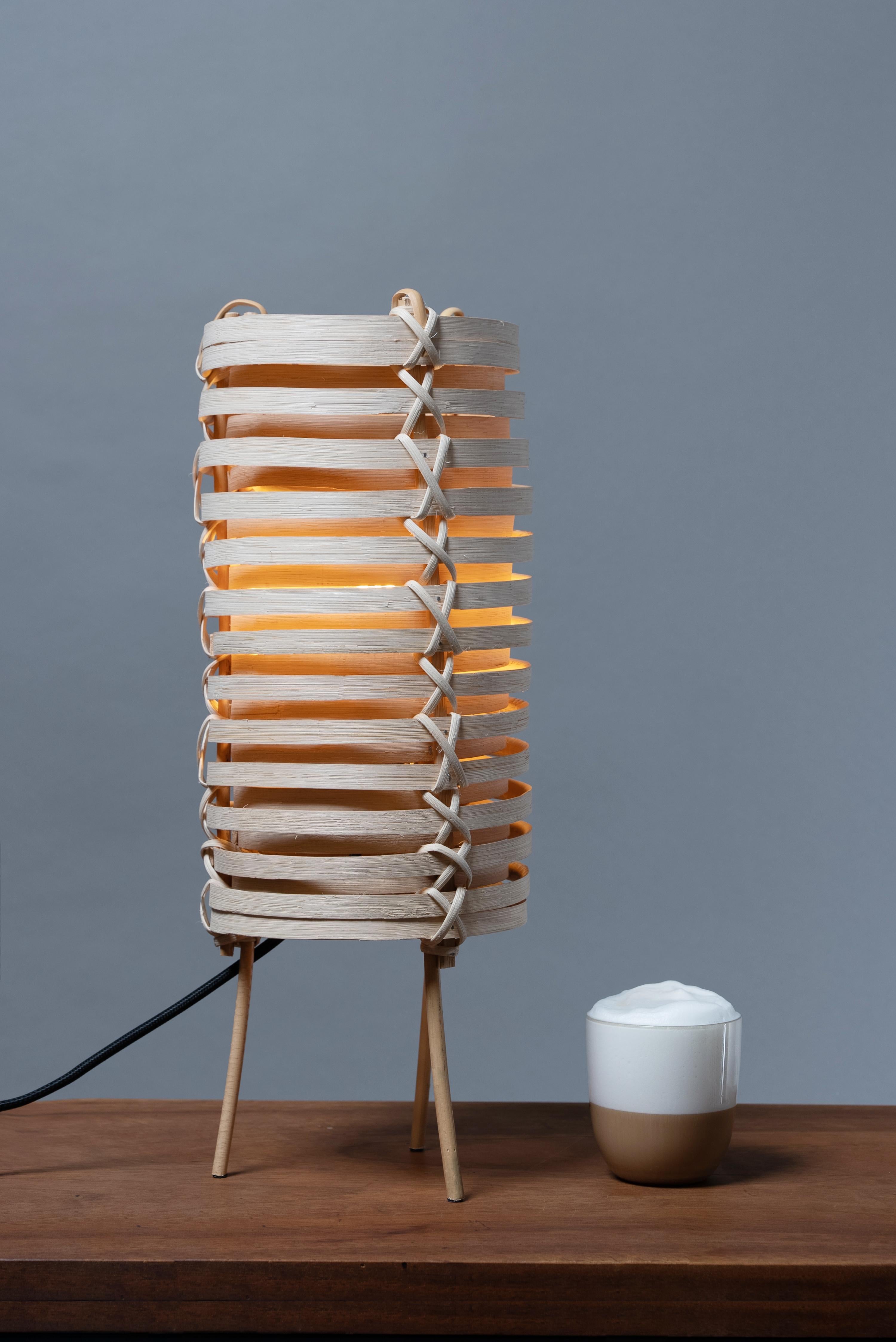J.A. Coderch 'Junco' Rattan Cane Table Lamp for Tunds For Sale 12