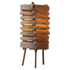 J.A. Coderch 'Junco' Rattan Cane Table Lamp for Tunds