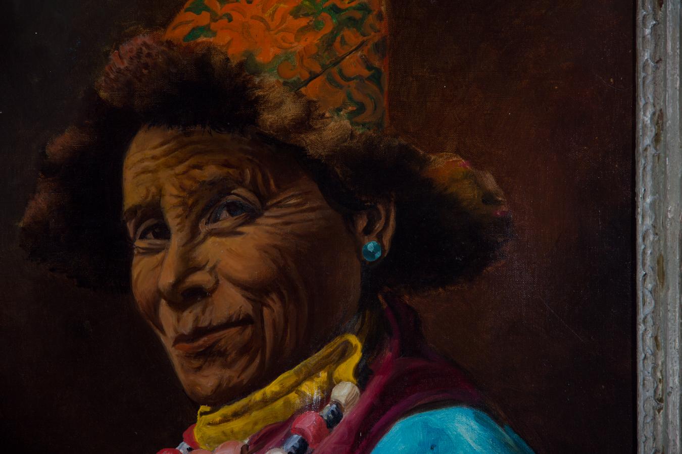 J.A. Hulbert (1900-1979) – gerahmtes Öl, Sherpa Merchant (Gangtok) 2