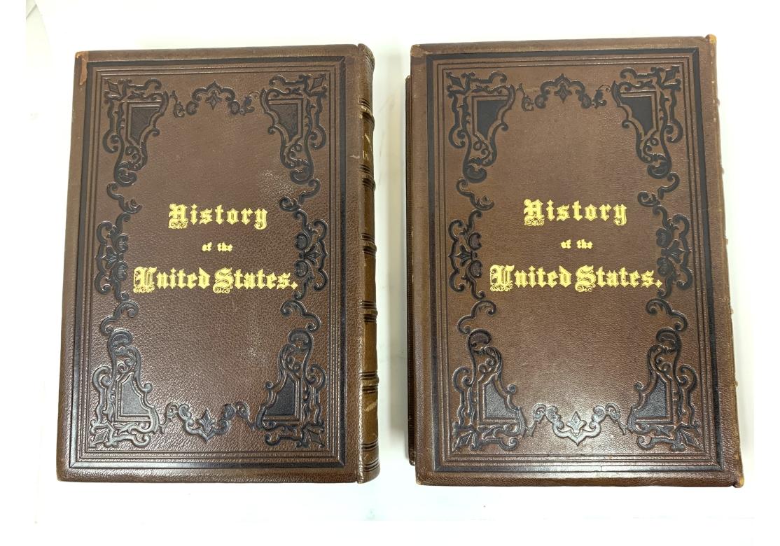 New York, Johnson, Fry & Co. Steel plate engravings. Brown with black embossed boards, brown and gilt spines with marbled end papers. Gilt edges. 

11