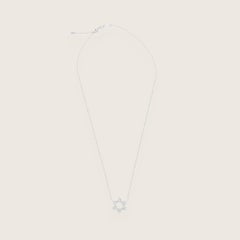 JA X Sammy Jacqueline Multi-Shape Diamond Star of David Necklace White Gold