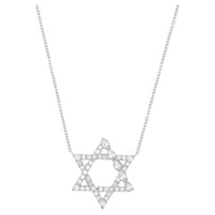 JA X Sammy Jacqueline Collana con diamanti a forma di stella di David White