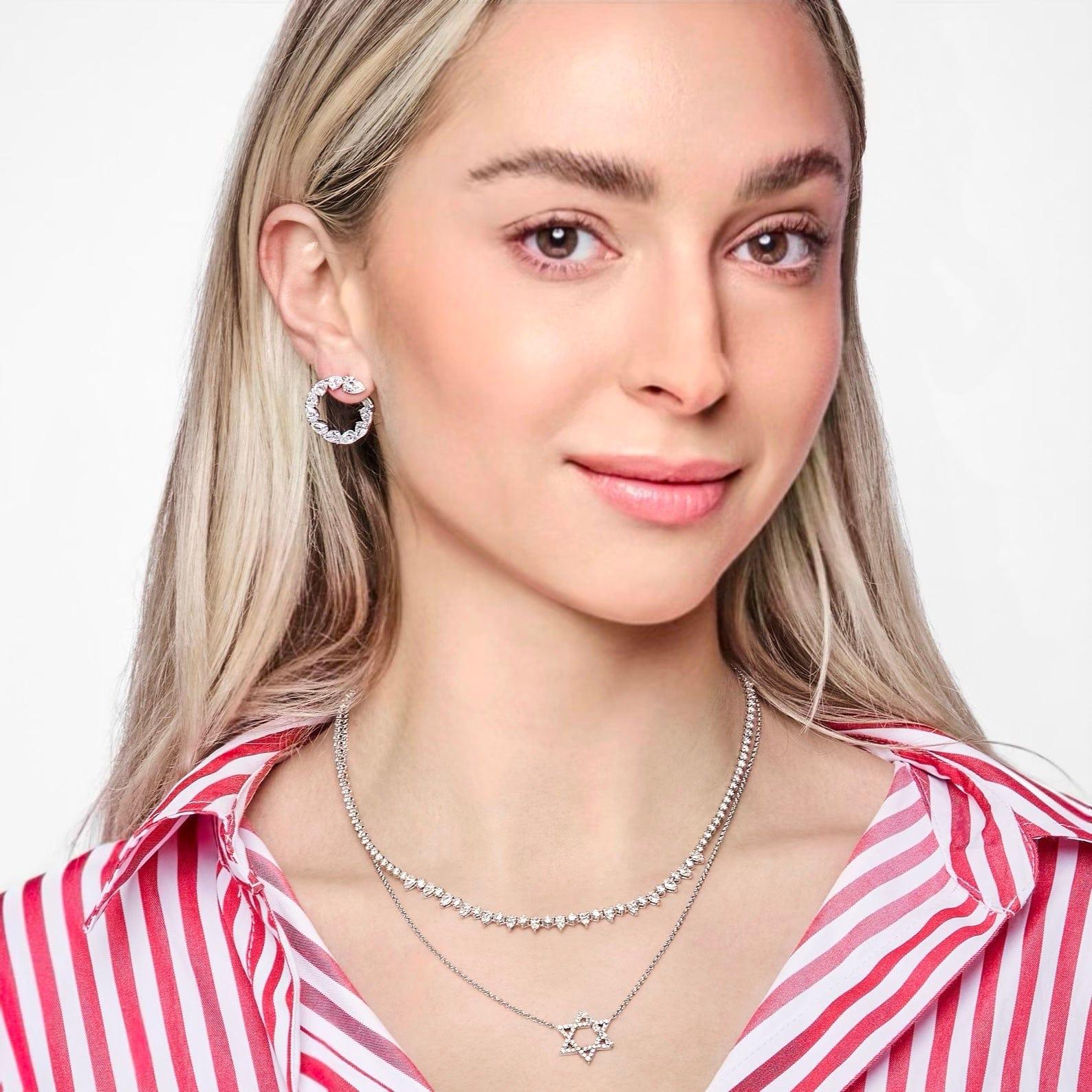 JA X Sammy Jacqueline Multi-Shape Diamond Star of David Halskette Gelbgold (Gemischter Schliff) im Angebot