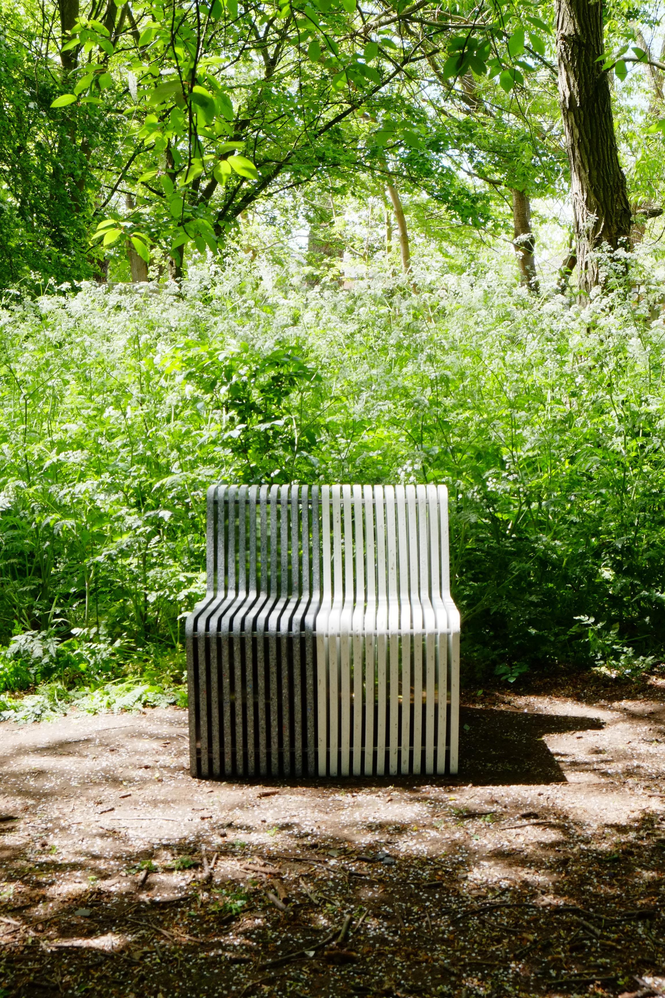 Minimalist Jää Armchair Made with 100% Recycled Plastic - Indoor / Outdoor Seating For Sale