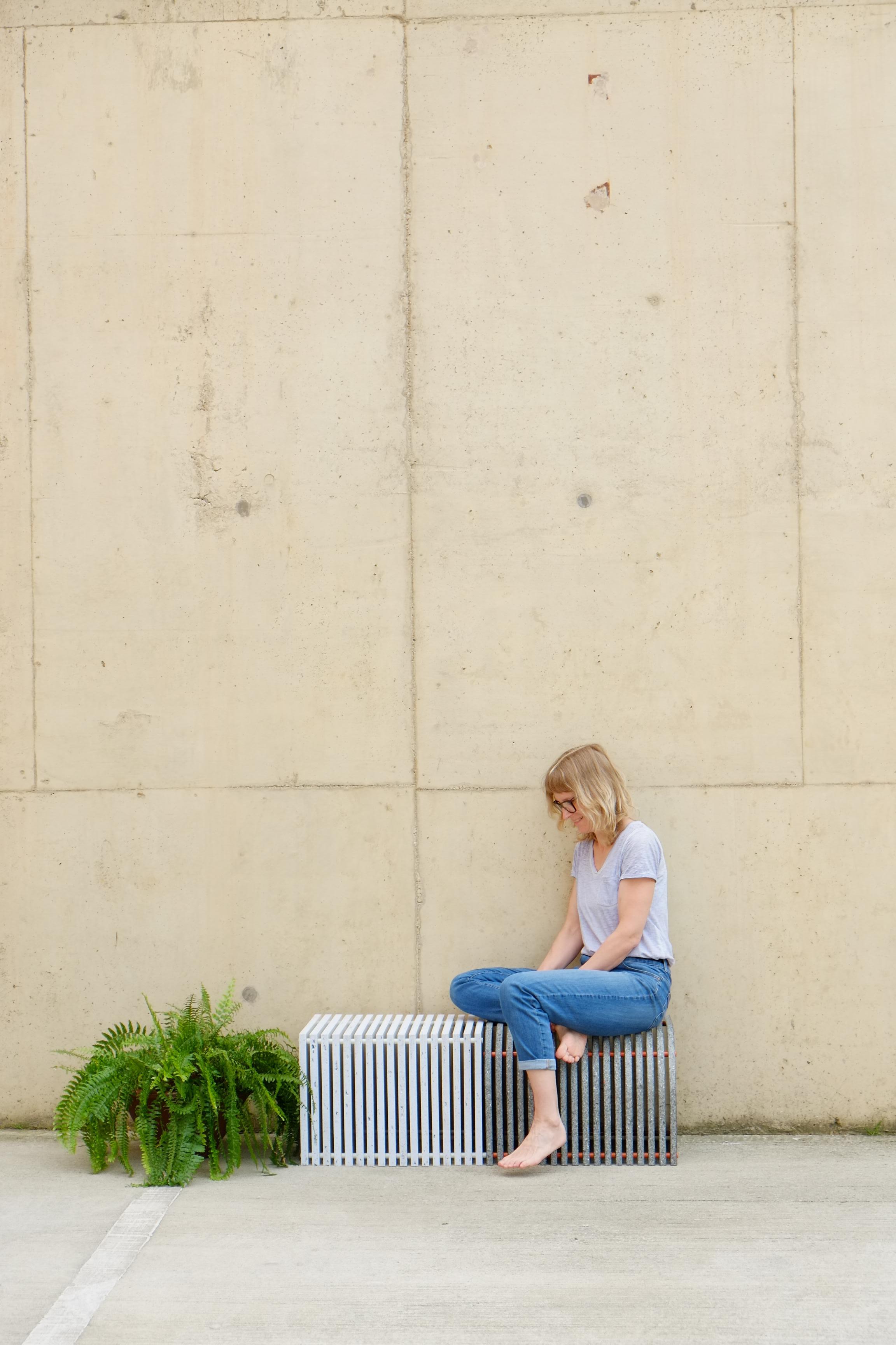 Jää - a Finnish word for both ice and ‘please stay’.

The inspiration for this bench / seating came from the beautiful and practical nature of recycled plastic and its environmentally friendly credentials. The white color of this material made us