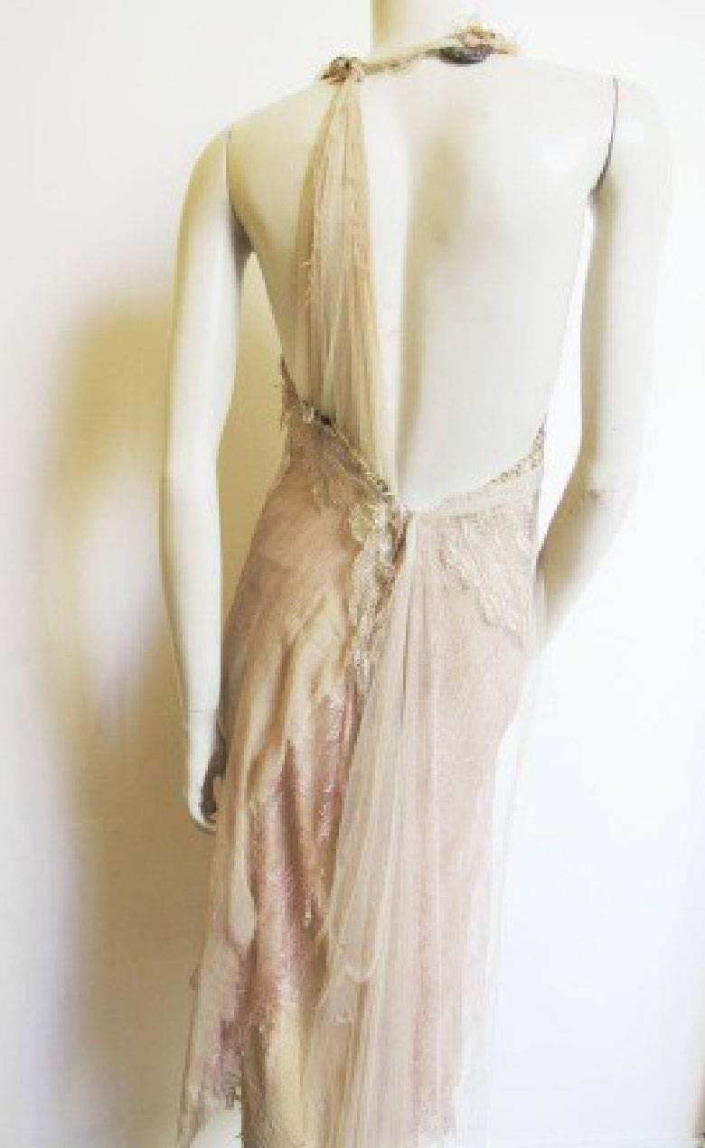Gray JAAGH COUTURE Long Asymmetric Dress in Fabric Size 38EU