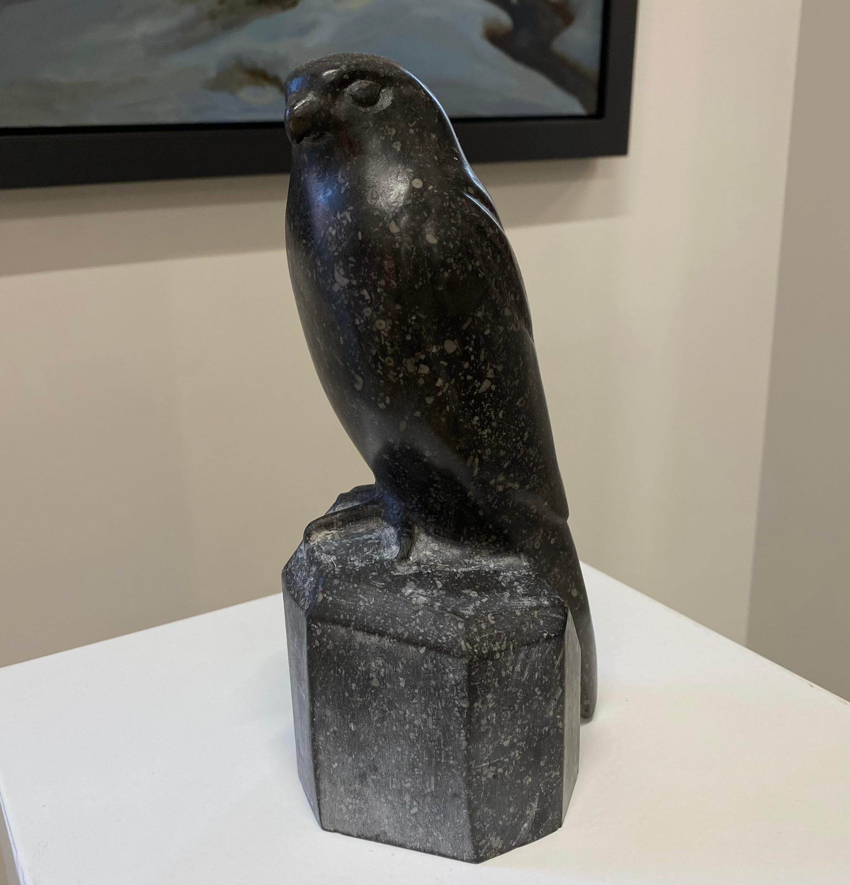 Jaap Deelder Abstract Sculpture - Tree Falcon - 21st Century Sculpture of a Raptor a Bird of Prey