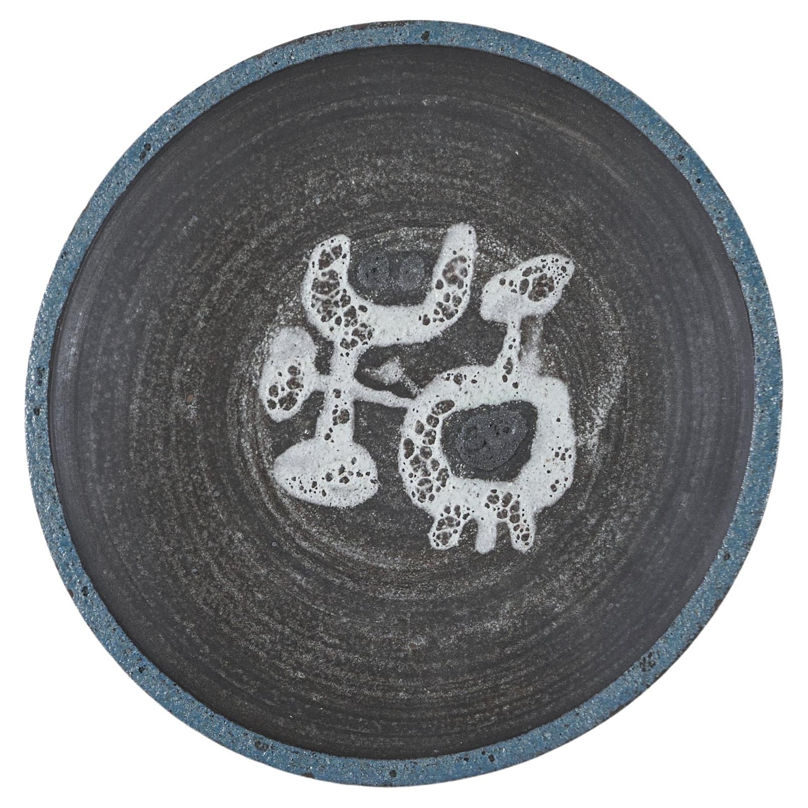 Piatto in ceramica Studio Pottery di Jaap Dommisse, stile Cobra, 1950