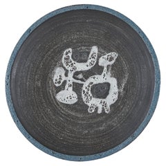 Jaap Dommisse Plat en poterie Studio Cobra Style du milieu du siècle, années 1950