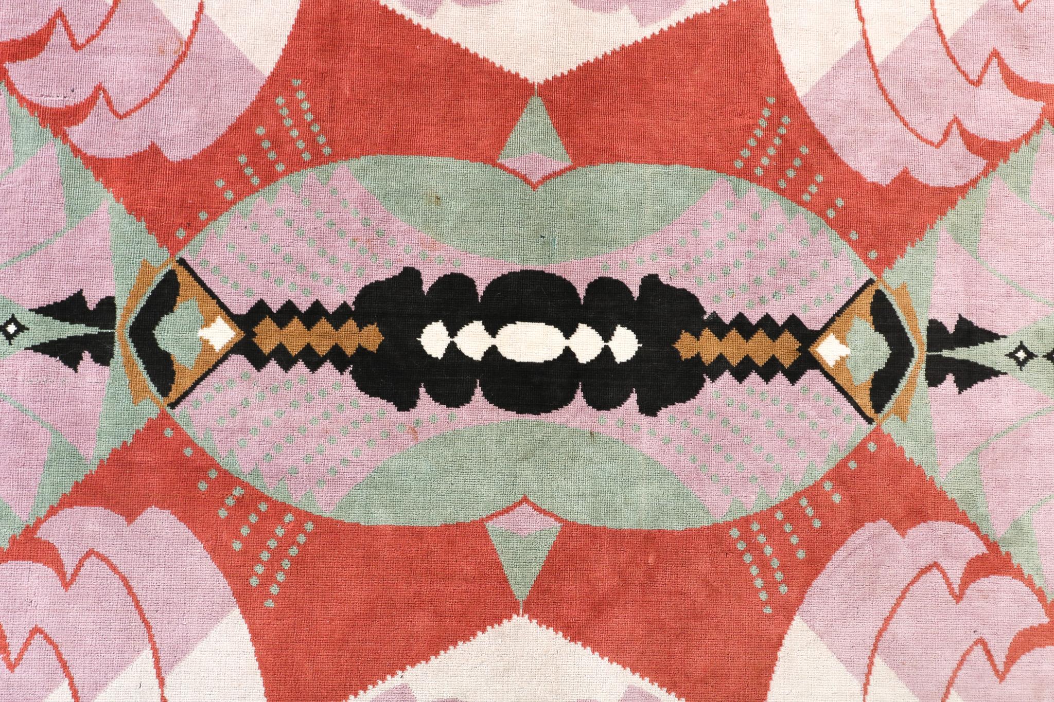Jaap Gidding Nicar Art déco Amsterdamse School - Garniture murale en velours tissé, années 1920 6
