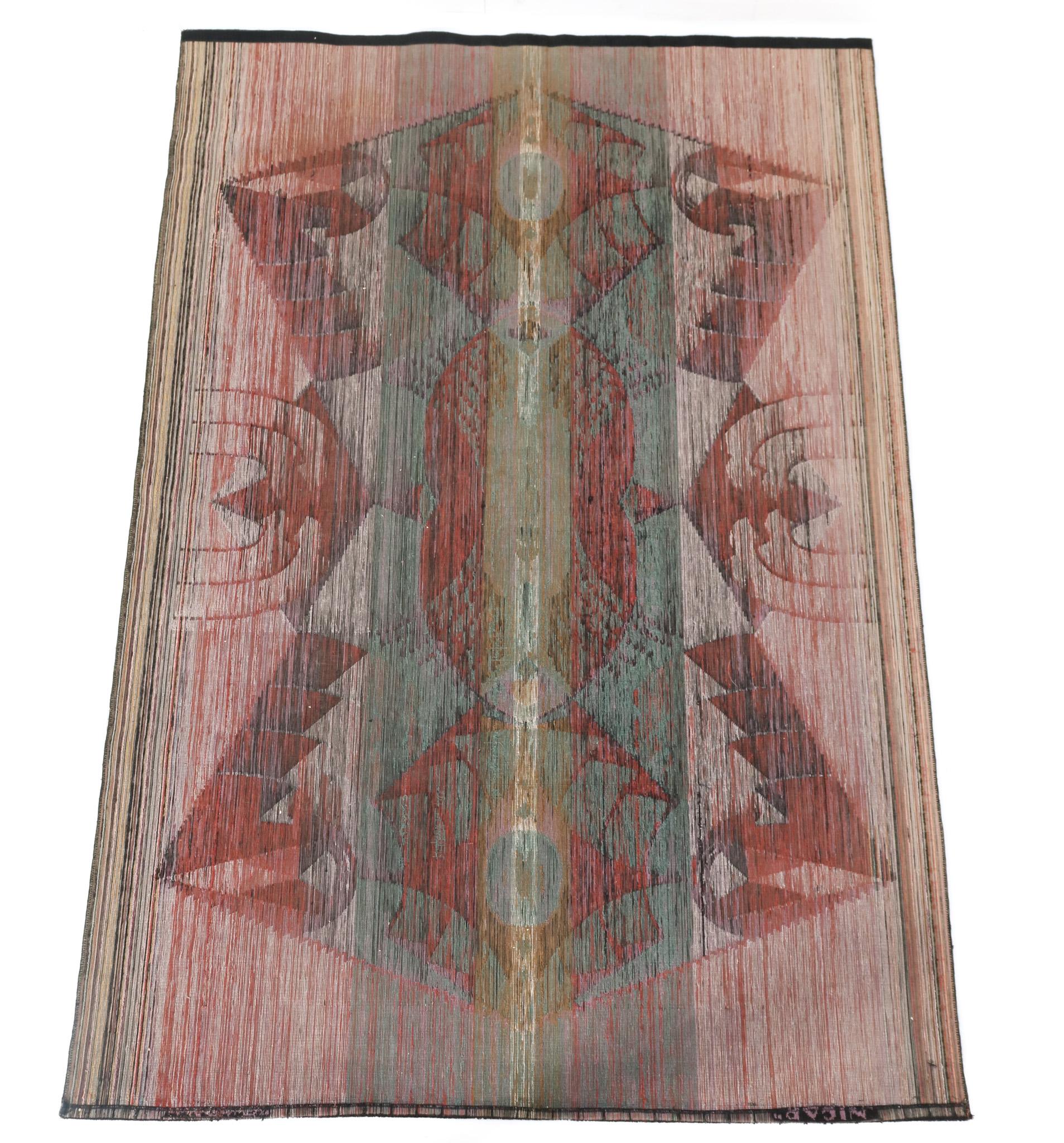 Jaap Gidding Nicar Art déco Amsterdamse School - Garniture murale en velours tissé, années 1920 2