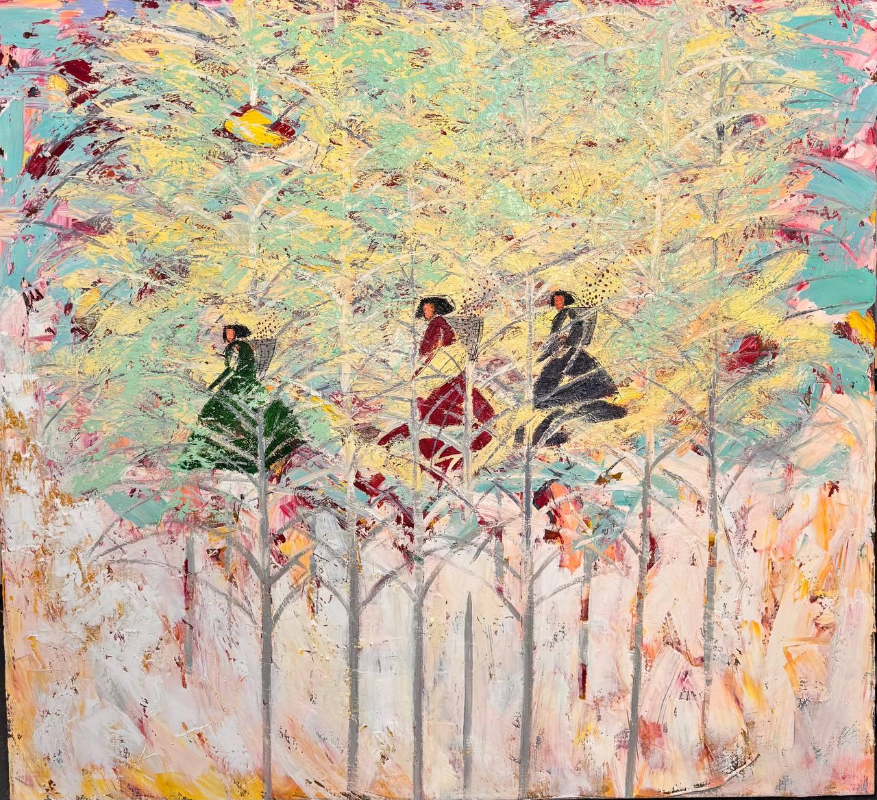 Un’offerta dal giardino, 120x130 cm, olio su tela