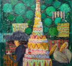 Babylon , 100x100 cm, Acryl auf Leinwand