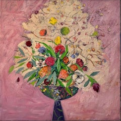 Bouquet, 120x120 cm, acrilico su tela