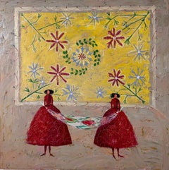 Twins , 100x100 cm, acrylic on canvas