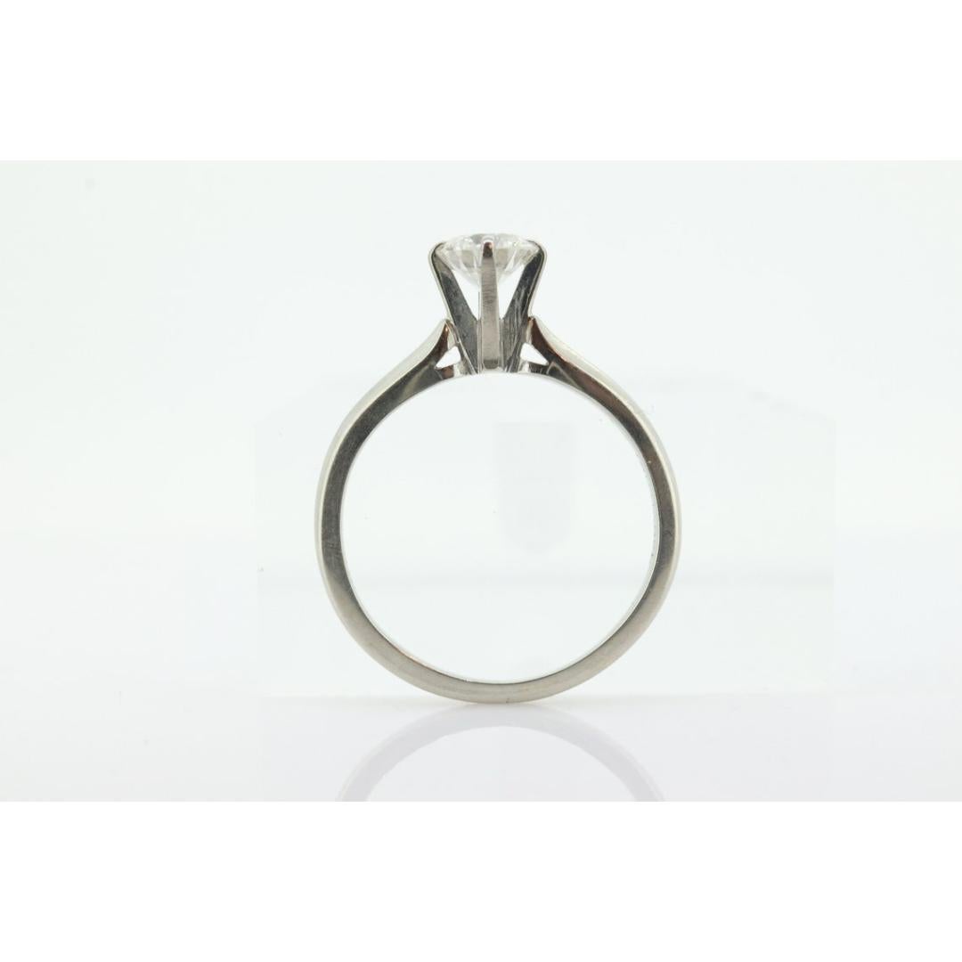 JABEL 18k 1/2ct Diamond Solitaire ring. Vintage 18k White Gold Diamond For Sale 1