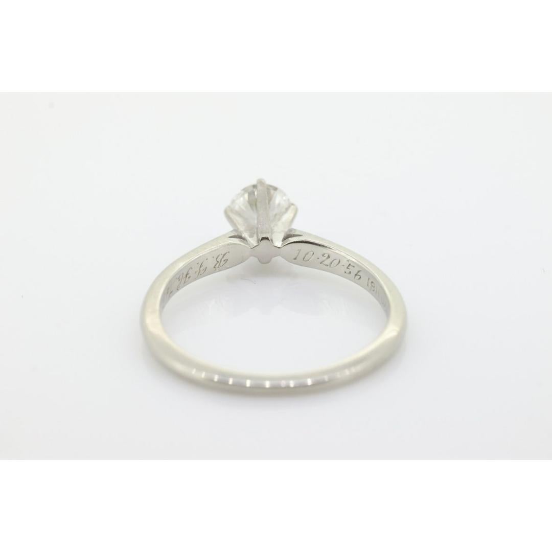 JABEL 18k 1/2ct Diamond Solitaire ring. Vintage 18k White Gold Diamond For Sale 3