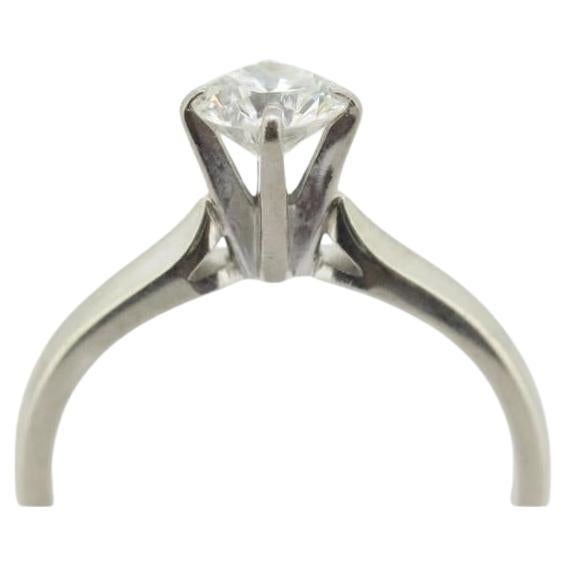 JABEL 18k 1/2ct Diamond Solitaire ring. Vintage 18k White Gold Diamond