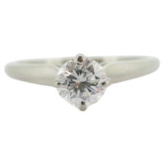 JABEL 18k 1/2ct Diamant Solitär-Ring. Vintage 18k Weißgold Diamant