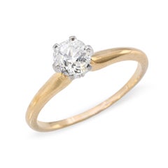 Anillo de compromiso solitario de Jabel, en oro amarillo de 18k con un diamante de 0,80 ct de talla «Old Mine»
