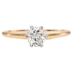 Anillo de compromiso solitario de Jabel, en oro amarillo de 18k con un diamante de 0,80 ct de talla «Old Mine»