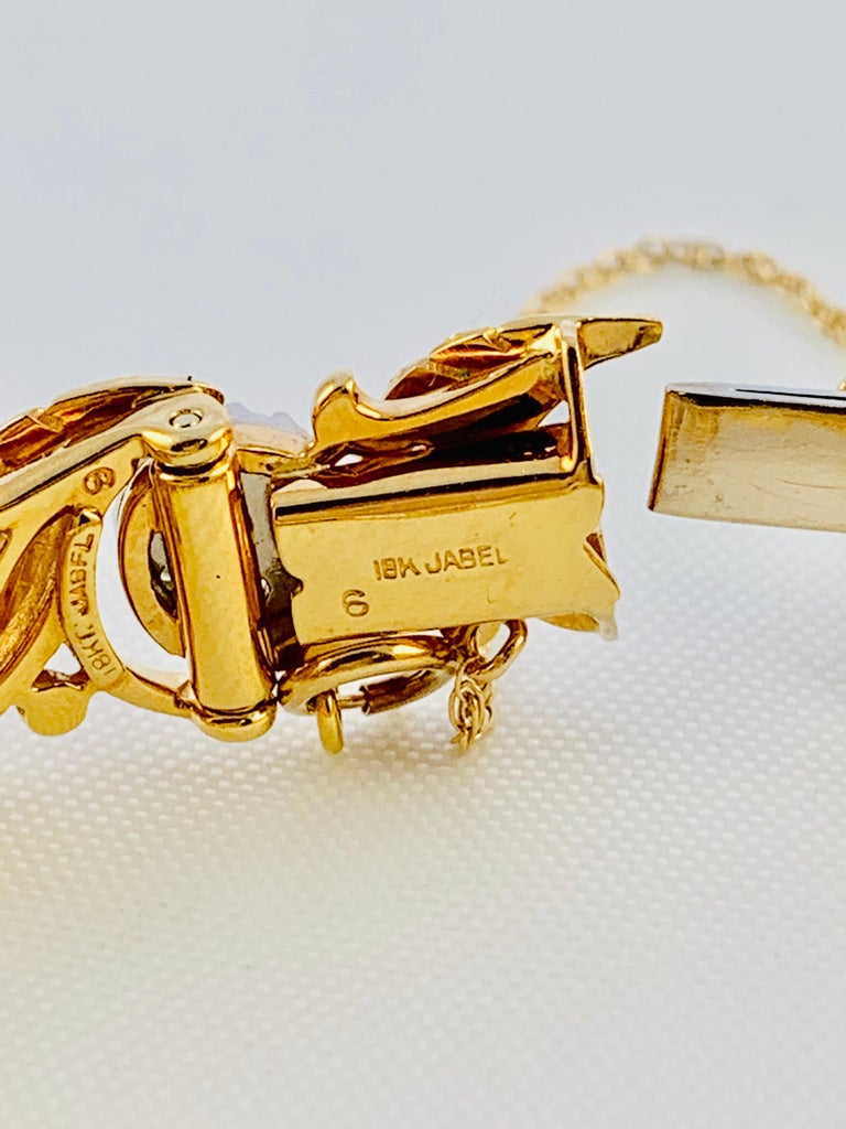 Jabel 18 Karat Yellow Gold and Diamond Add A Section Bracelet at