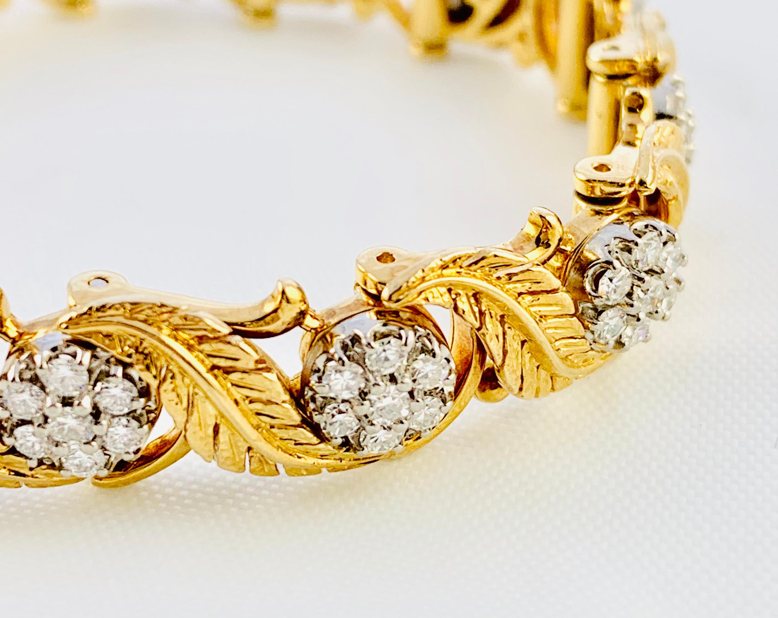 Women's Jabel 18 Karat Yellow Gold and Diamond Add A Section Bracelet
