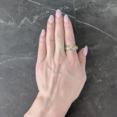 Jabel 1990's 14 Karat Tri-Colored Gold Vintage Orange Blossom Unisex Band Ring