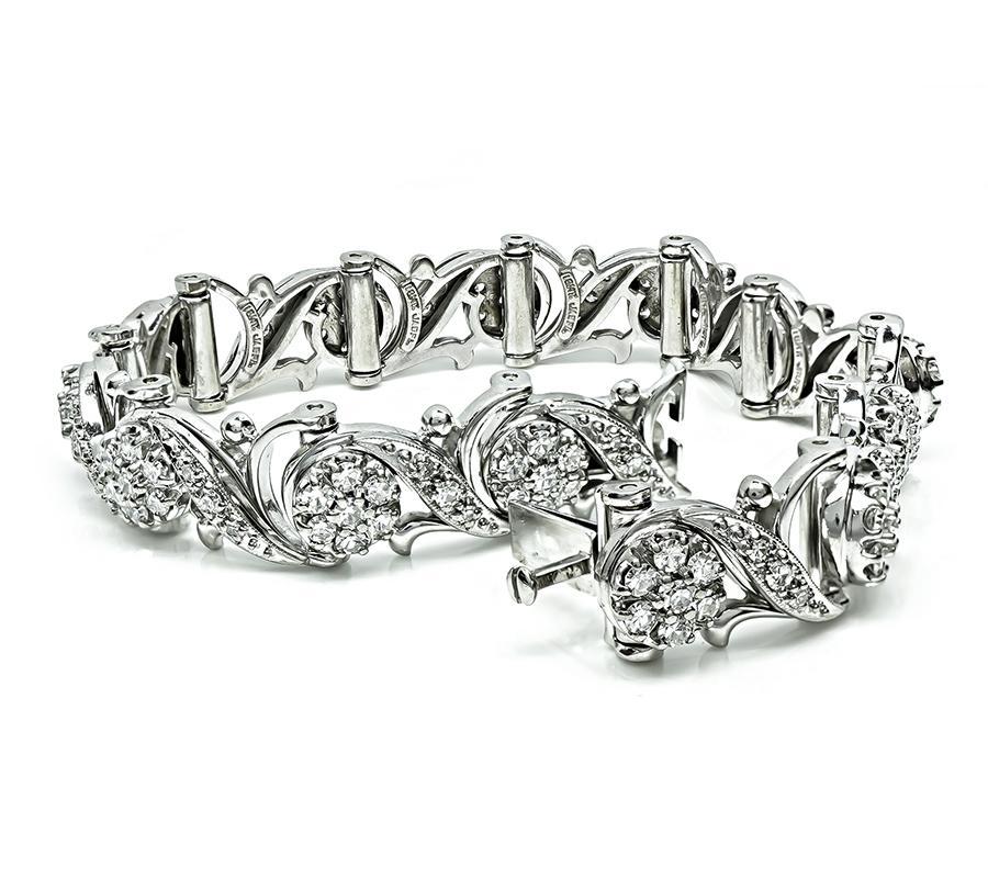 Jabel 5.00ct Diamond Gold Bracelet In Good Condition For Sale In New York, NY