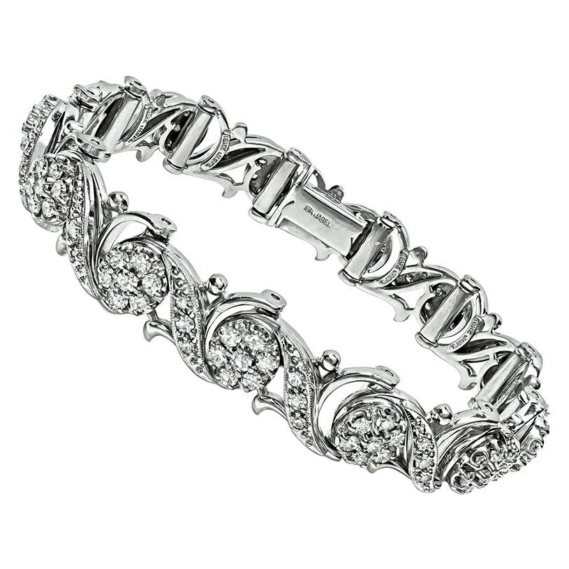 Jabel 5.00ct Diamond Gold Bracelet For Sale