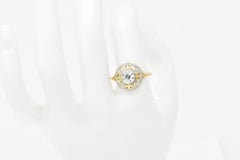 Jabel 0.75 CTW Diamond 14 Karat Tri-Colored Gold Retro Engagement Ring