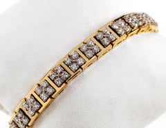 Jabel Add-A-Link 18k Gold Vintage Diamond Bracelet 6.75" Gorgeous! TCW ~5.6 ct