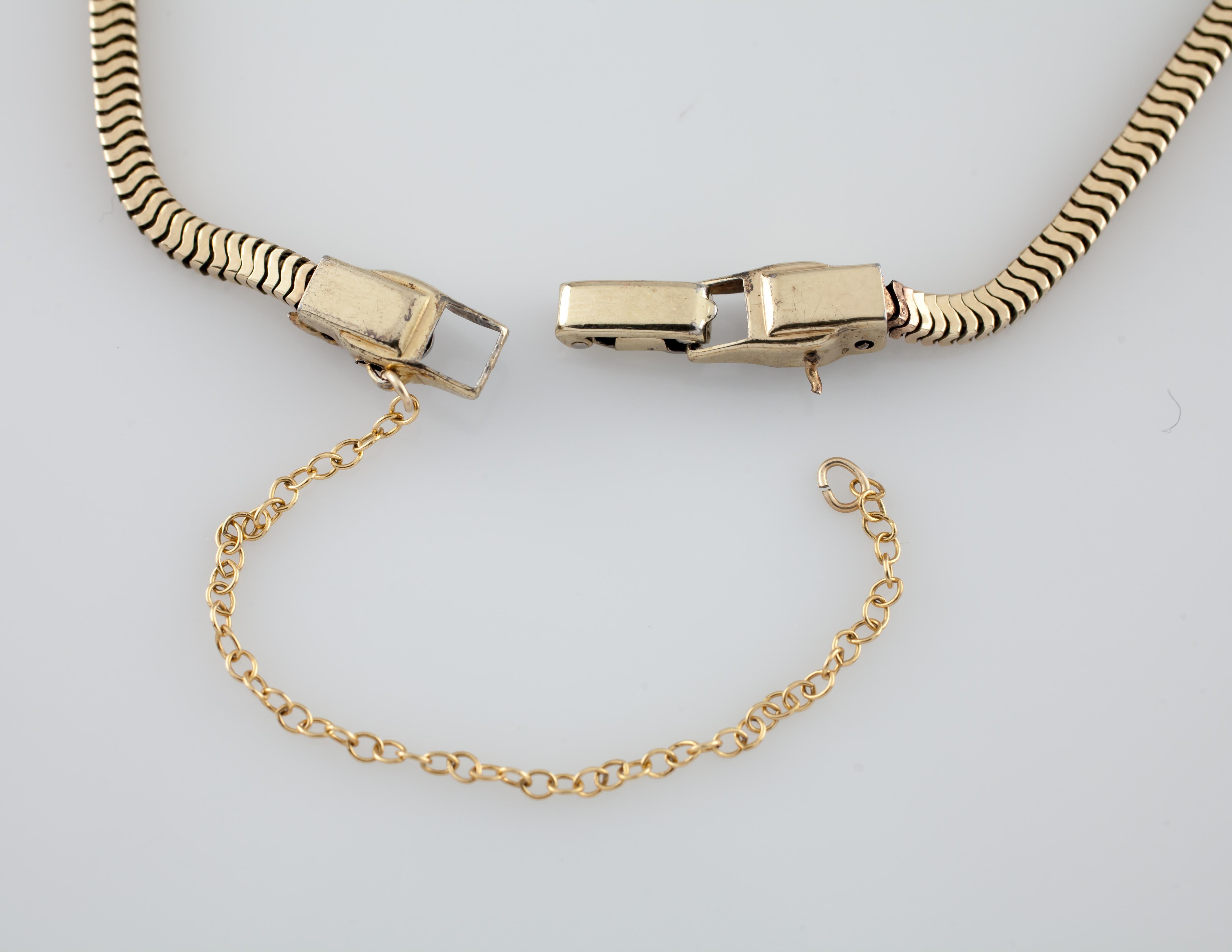 Round Cut Jabel Add-A-Link Diamond 5 Link and Snake Chain 18 Karat Yellow Gold Bracelet