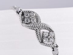 Jabel "Add-a-Section" .48 Carat Natural Diamond White Gold 18 Karat Bracelet