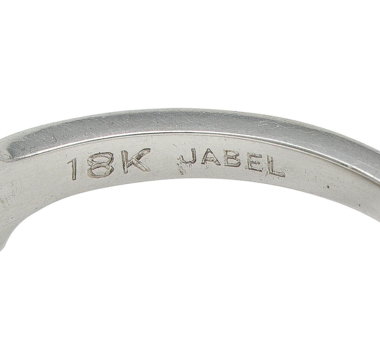 Jabel Art of Vintage 1.36 CTW Diamond 18K Gold Vintage Buckle Engagement Ring GIA en vente 1