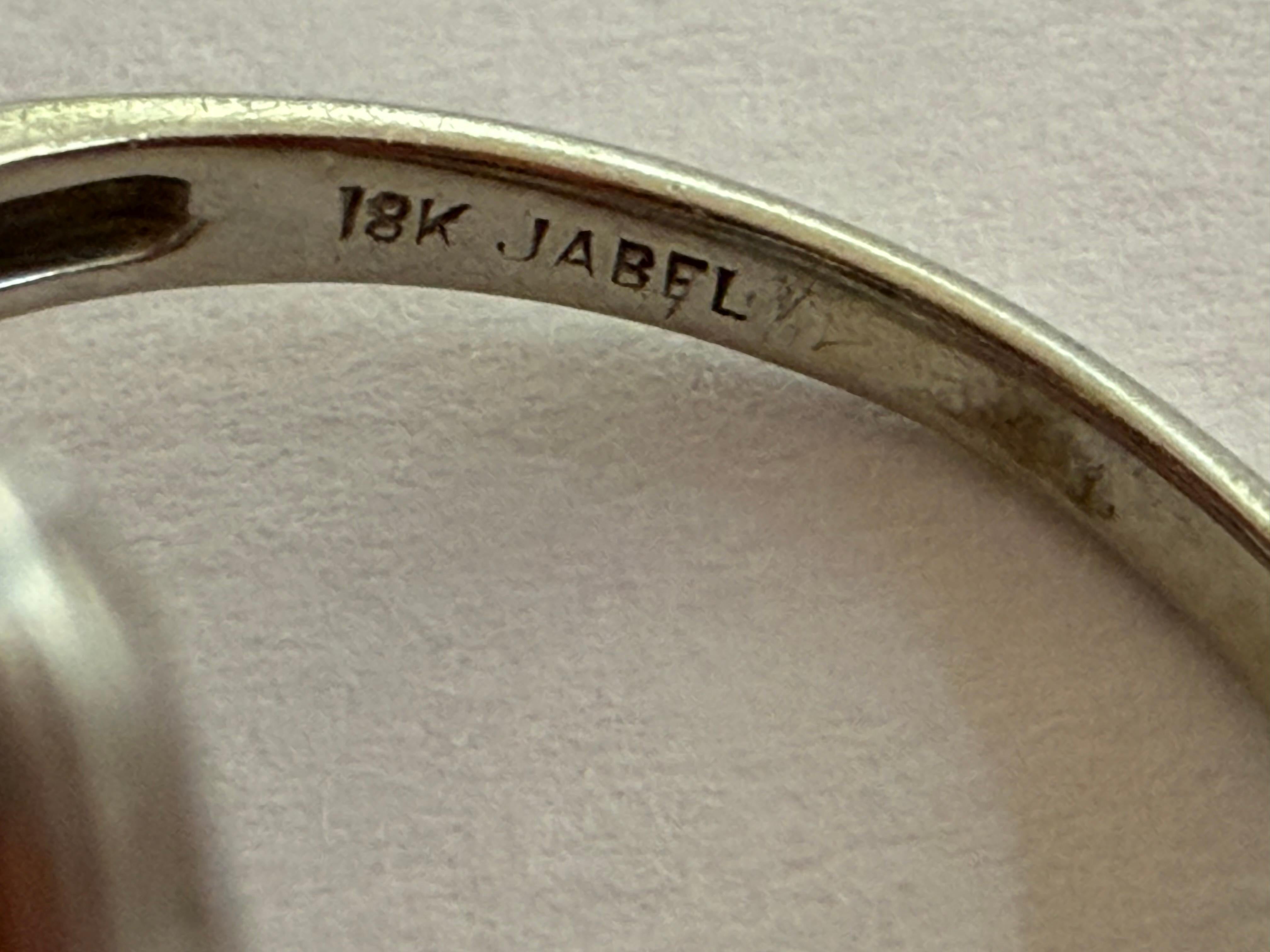 Jabel, bague de table Art déco en diamant et saphir en vente 2