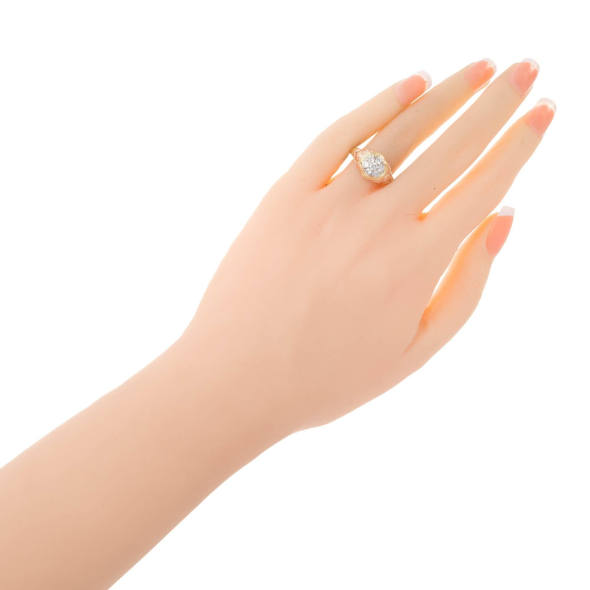 Women's Jabel  Seven Diamond Gold Engagement Ring