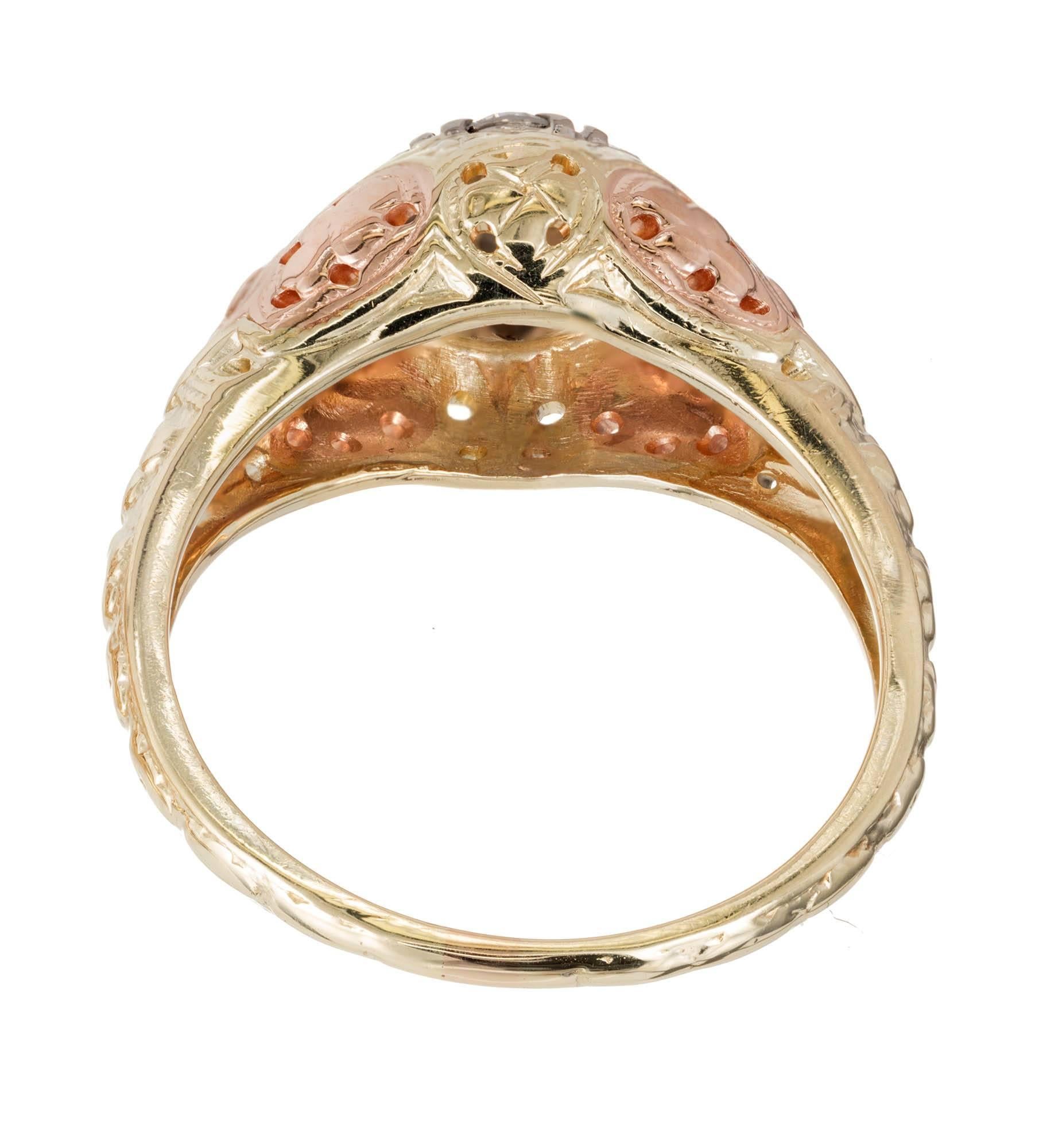 Jabel  Seven Diamond Gold Engagement Ring 1