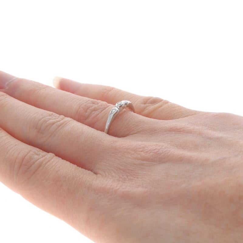 De las mujeres Anillo de boda de tres piedras Jabel Diamond Art Deco - Oro blanco 18k Vintage Ring en venta
