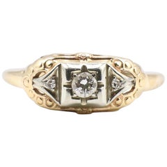 Jabel Diamond Cocktail Two-Tone Gold Engagement Ring