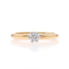 Jabel Diamond Solitaire Engagement Ring - Yellow Gold 14k Round Brilliant .20ct