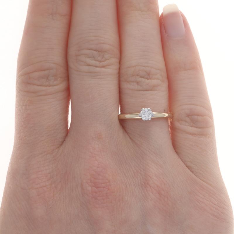 Jabel Anillo de Compromiso Solitario de Diamantes - Oro Amarillo 14k Redondo Brillante .20ct Corte redondo en venta