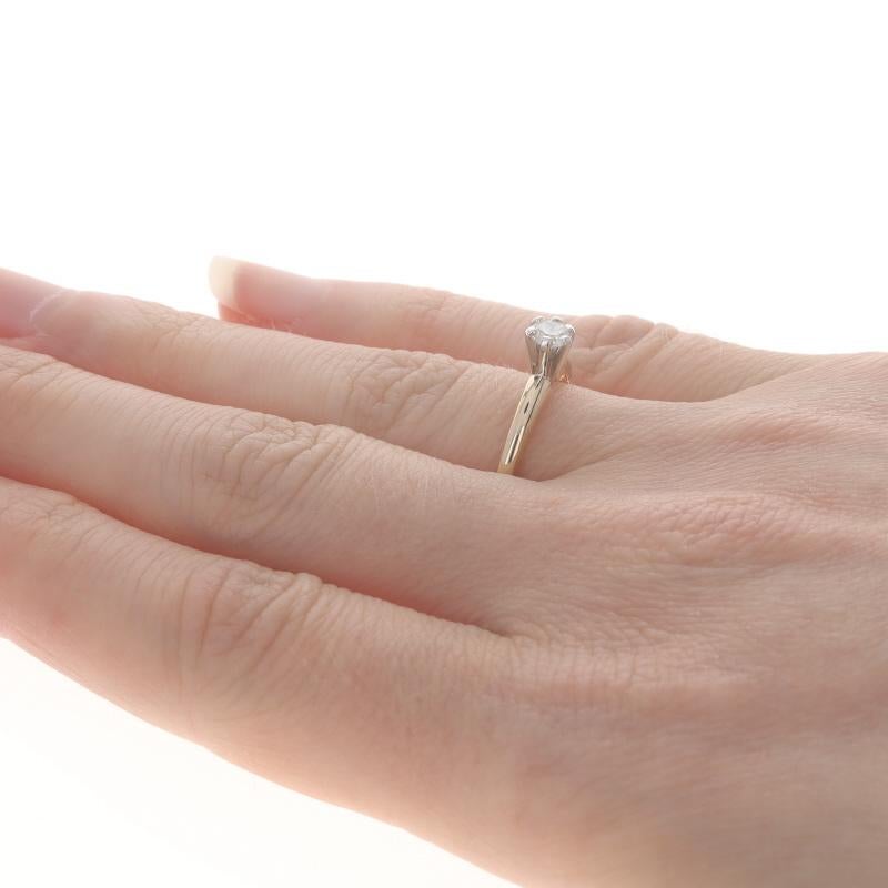 De las mujeres Jabel Anillo de Compromiso Solitario de Diamantes - Oro Amarillo 14k Redondo Brillante .20ct en venta